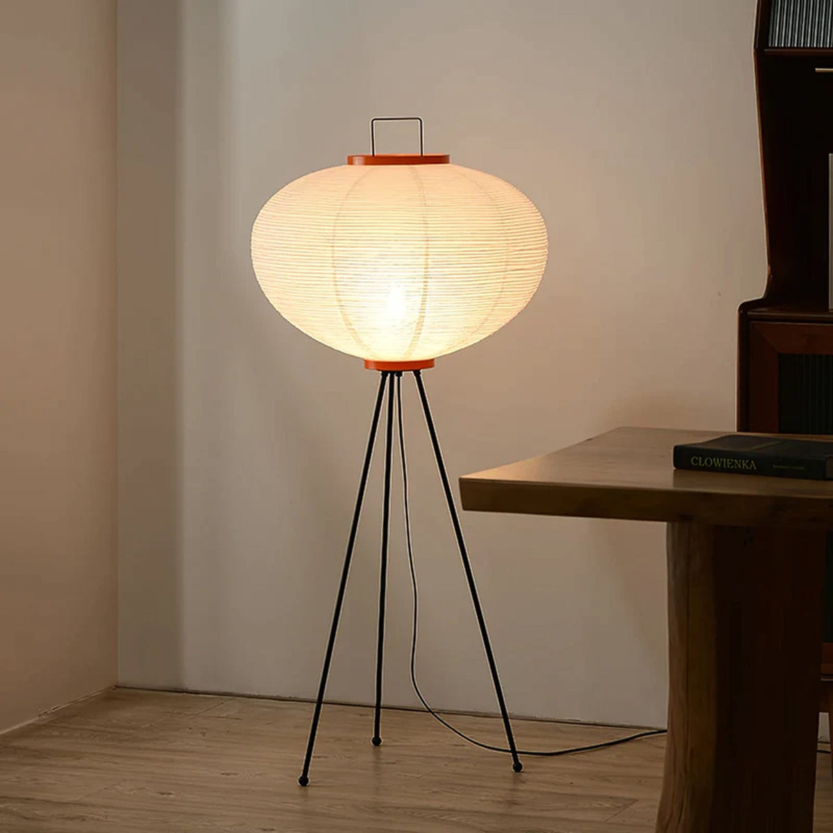 Rice Paper Floor Lamp with Soft Glow Lighting-Lighting > Floor Lamps-casanuva-casanuva