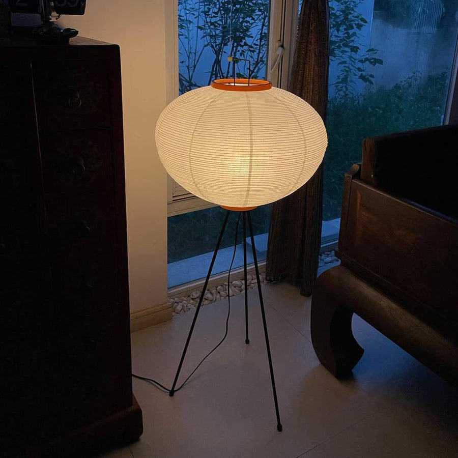 Rice Paper Floor Lamp with Soft Glow Lighting-Lighting > Floor Lamps-casanuva-casanuva