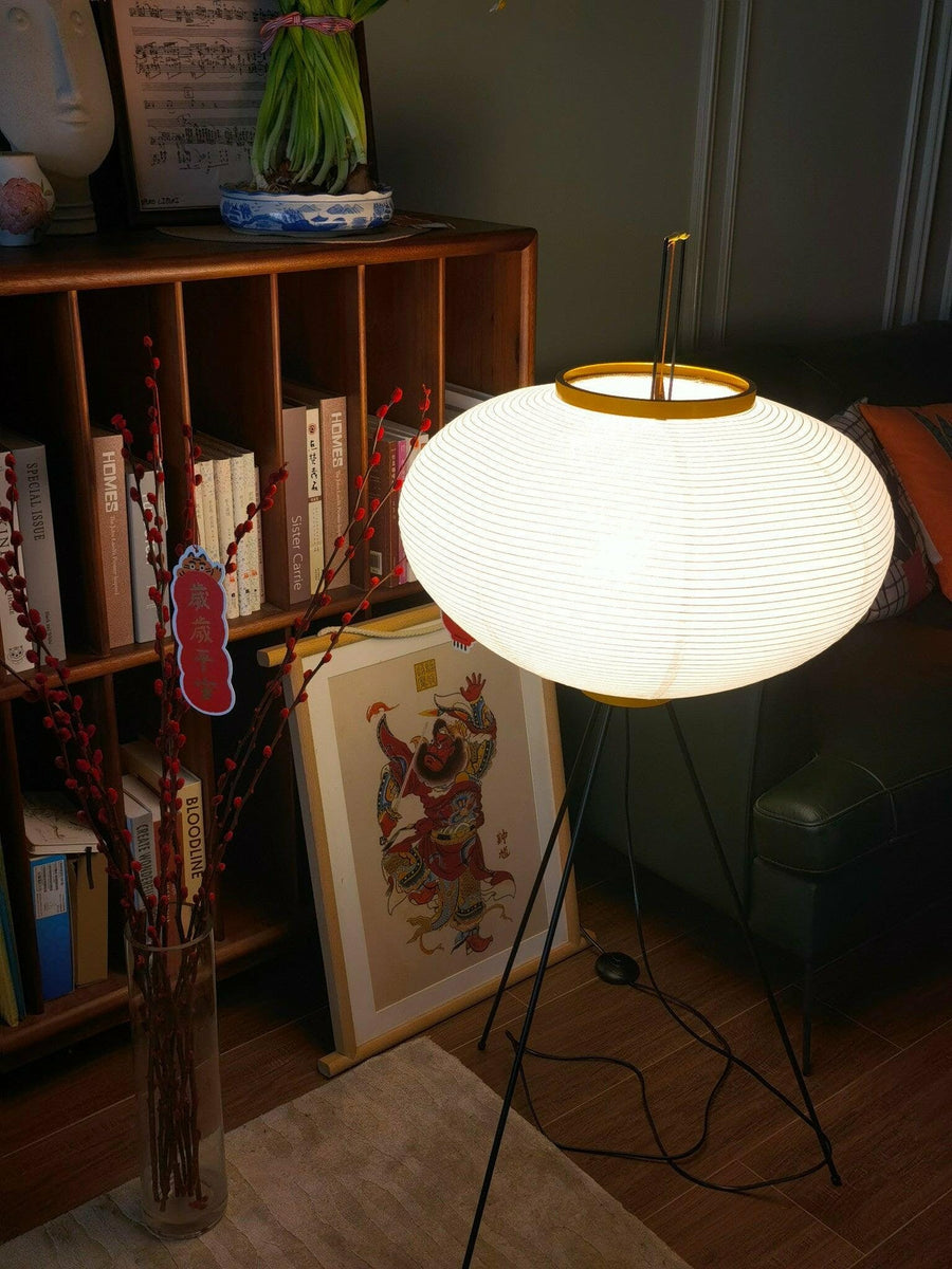 Rice Paper Floor Lamp with Soft Glow Lighting-Lighting > Floor Lamps-casanuva-casanuva