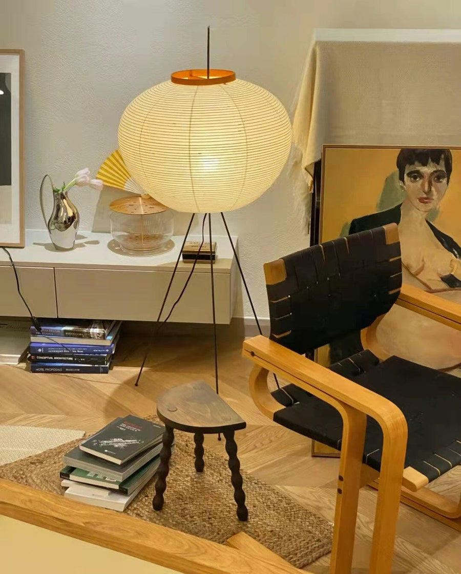 Rice Paper Floor Lamp with Soft Glow Lighting-Lighting > Floor Lamps-casanuva-casanuva