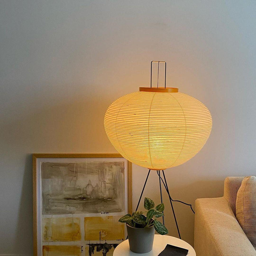 Rice Paper Floor Lamp with Soft Glow Lighting-Lighting > Floor Lamps-casanuva-casanuva
