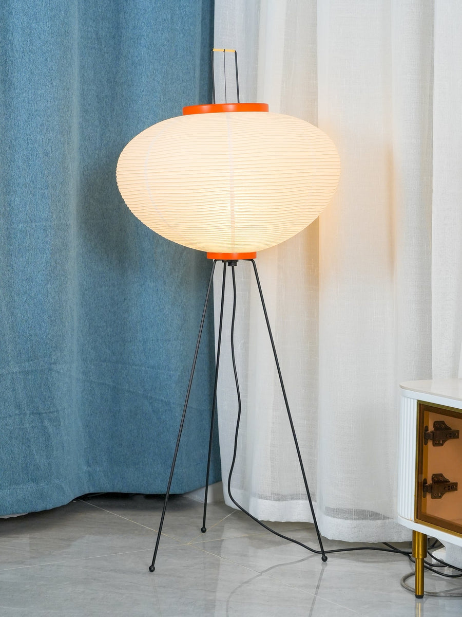 Rice Paper Floor Lamp with Soft Glow Lighting-Lighting > Floor Lamps-casanuva-casanuva