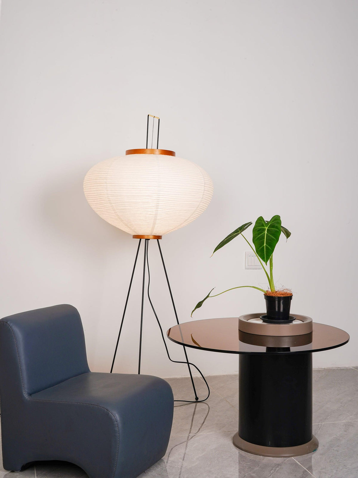 Rice Paper Floor Lamp with Soft Glow Lighting-Lighting > Floor Lamps-casanuva-casanuva