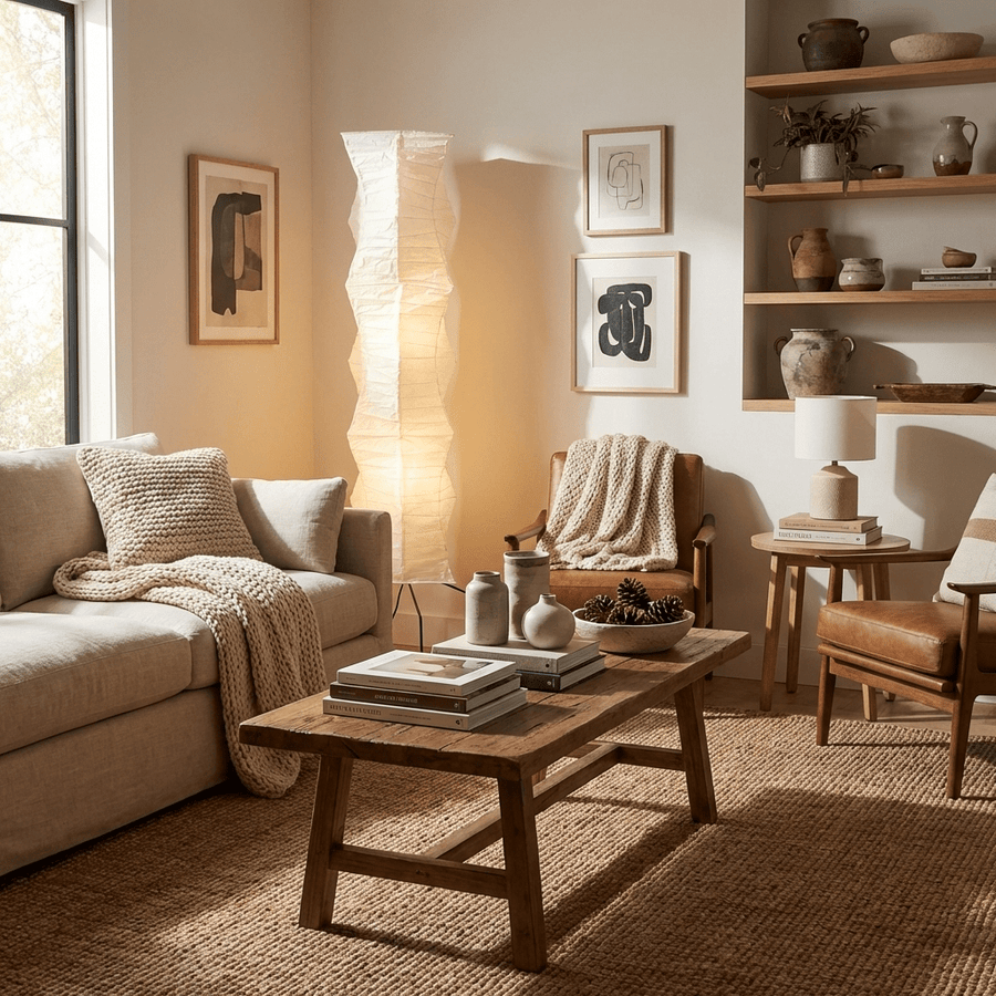 Rice Paper Floor Lamp with Soft Glow Lighting-Lighting > Floor Lamps-casanuva-casanuva