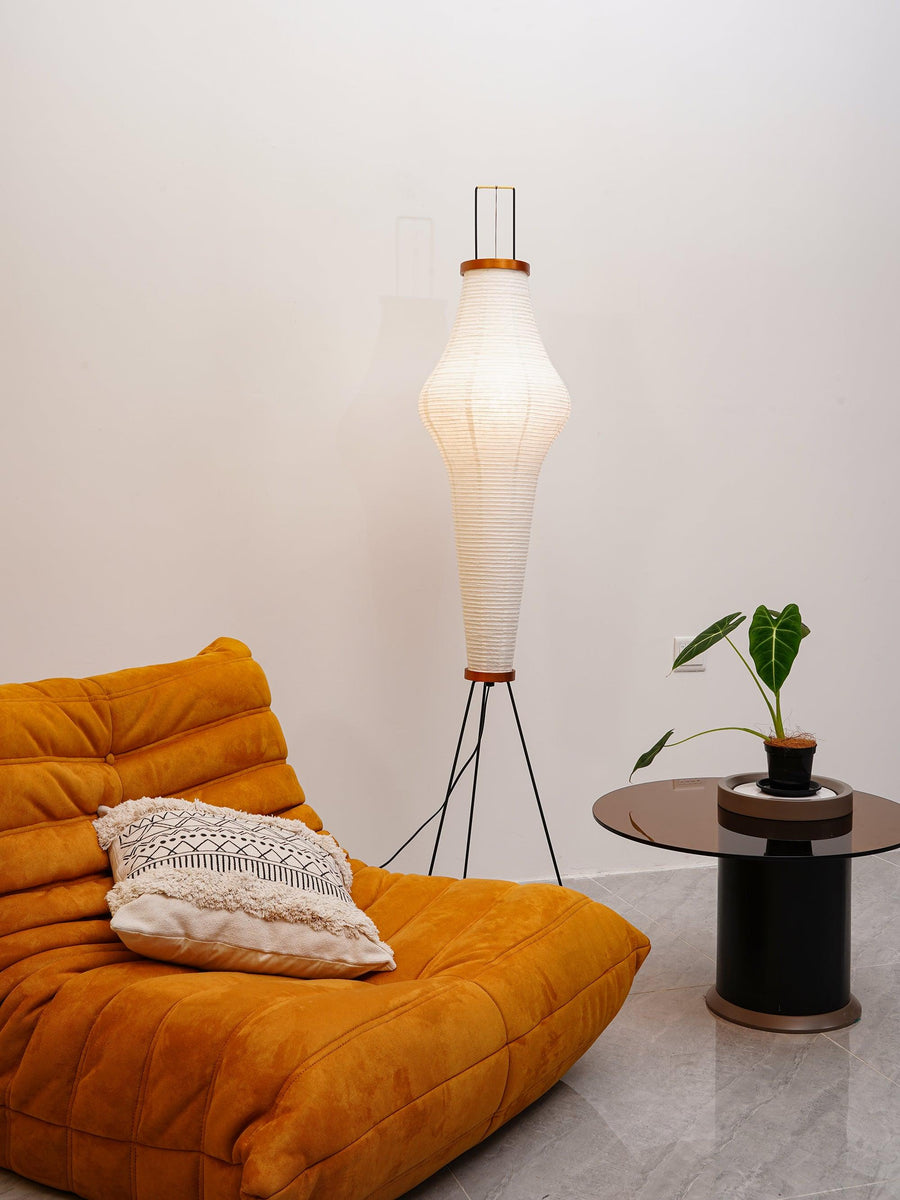 Rice Paper Floor Lamp with Soft Glow Lighting-Lighting > Floor Lamps-casanuva-casanuva