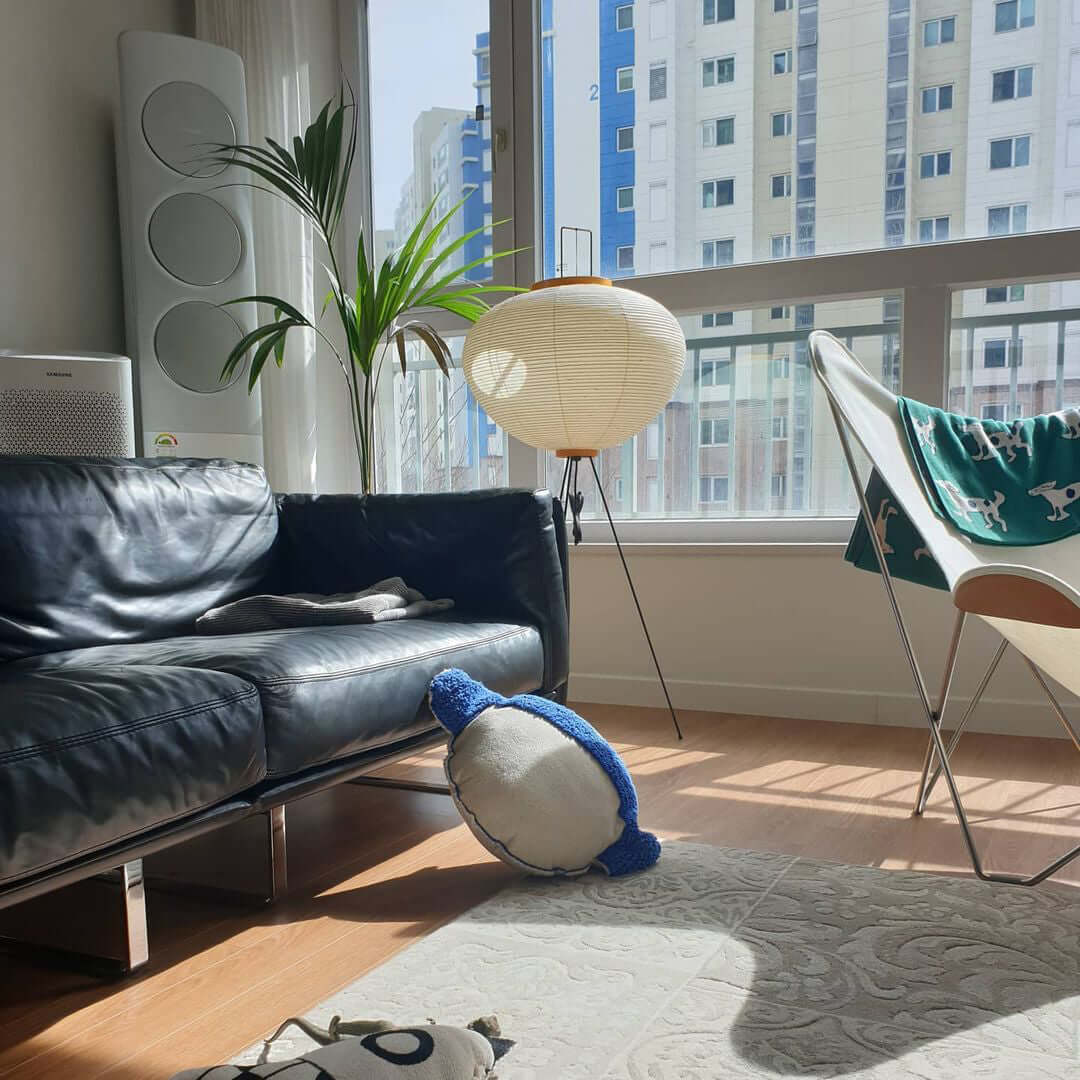 Rice Paper Floor Lamp with Soft Glow Lighting-Lighting > Floor Lamps-casanuva-casanuva