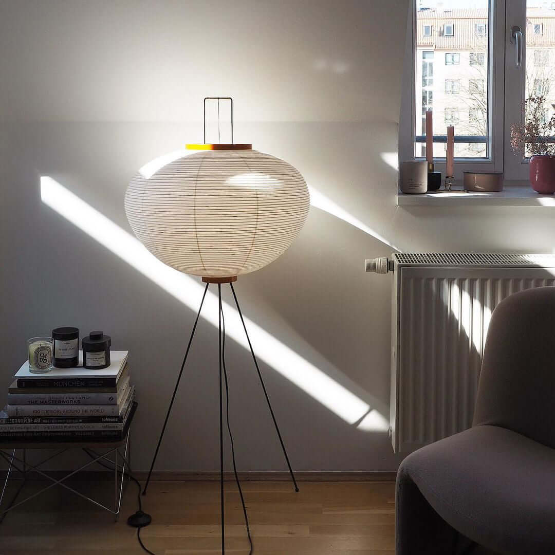 Rice Paper Floor Lamp with Soft Glow Lighting-Lighting > Floor Lamps-casanuva-casanuva