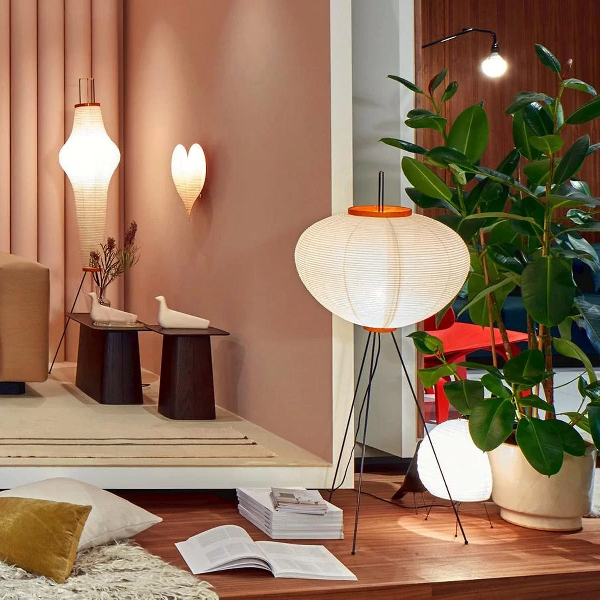 Rice Paper Floor Lamp with Soft Glow Lighting-Lighting > Floor Lamps-casanuva-casanuva
