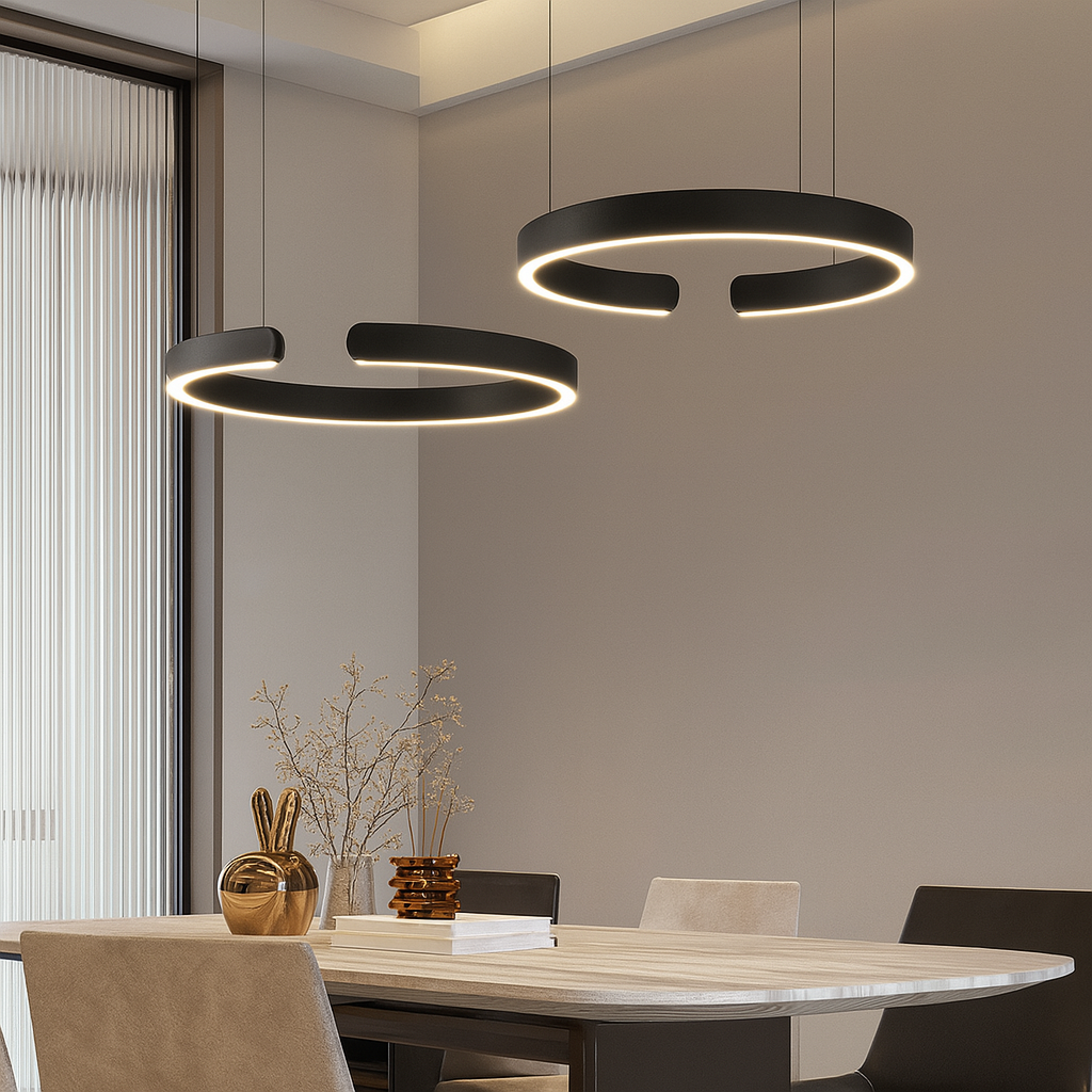 Ring Pendant Light with Adjustable Height-Lighting > Pendant Lights-casanuva-casanuva