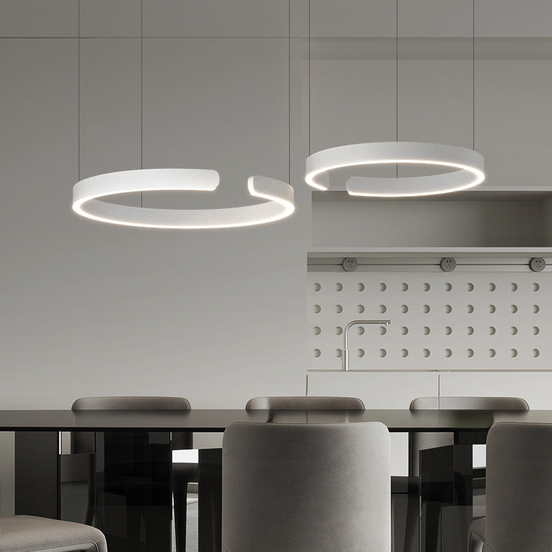 Ring Pendant Light with Adjustable Height-Lighting > Pendant Lights-casanuva-40cm-White-casanuva