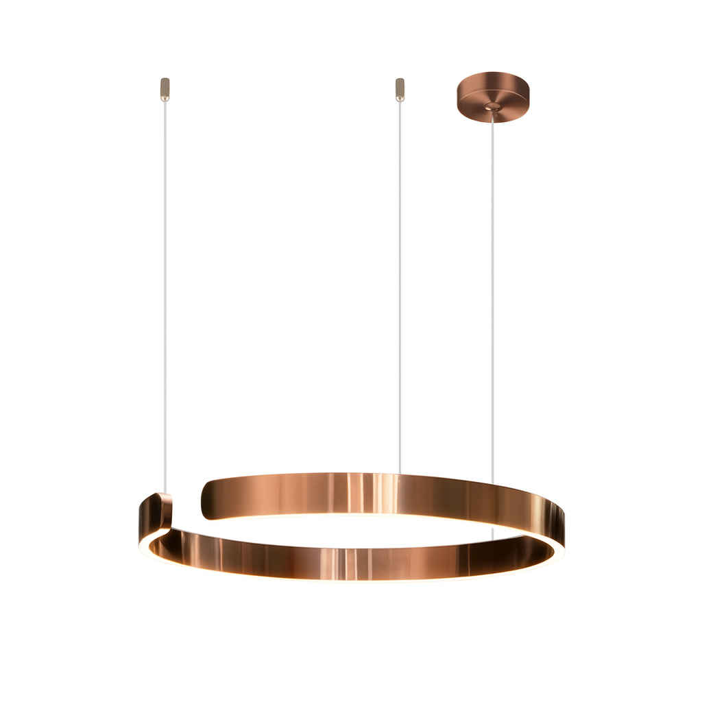 Ring Pendant Light with Adjustable Height-Lighting > Pendant Lights-casanuva-60cm-Rose Gold-casanuva