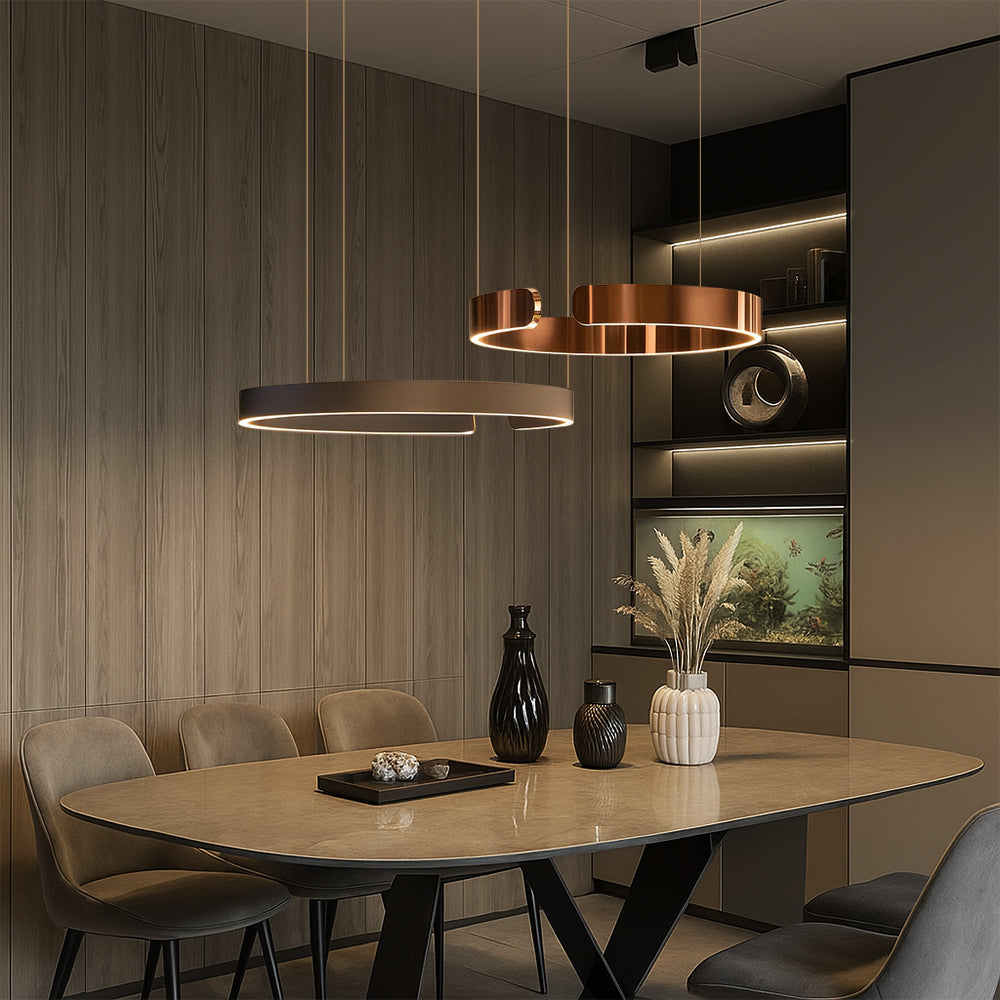 Ring Pendant Light with Adjustable Height-Lighting > Pendant Lights-casanuva-casanuva
