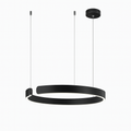 Ring Pendant Light with Adjustable Height-Lighting > Pendant Lights-casanuva-80cm-Black-casanuva