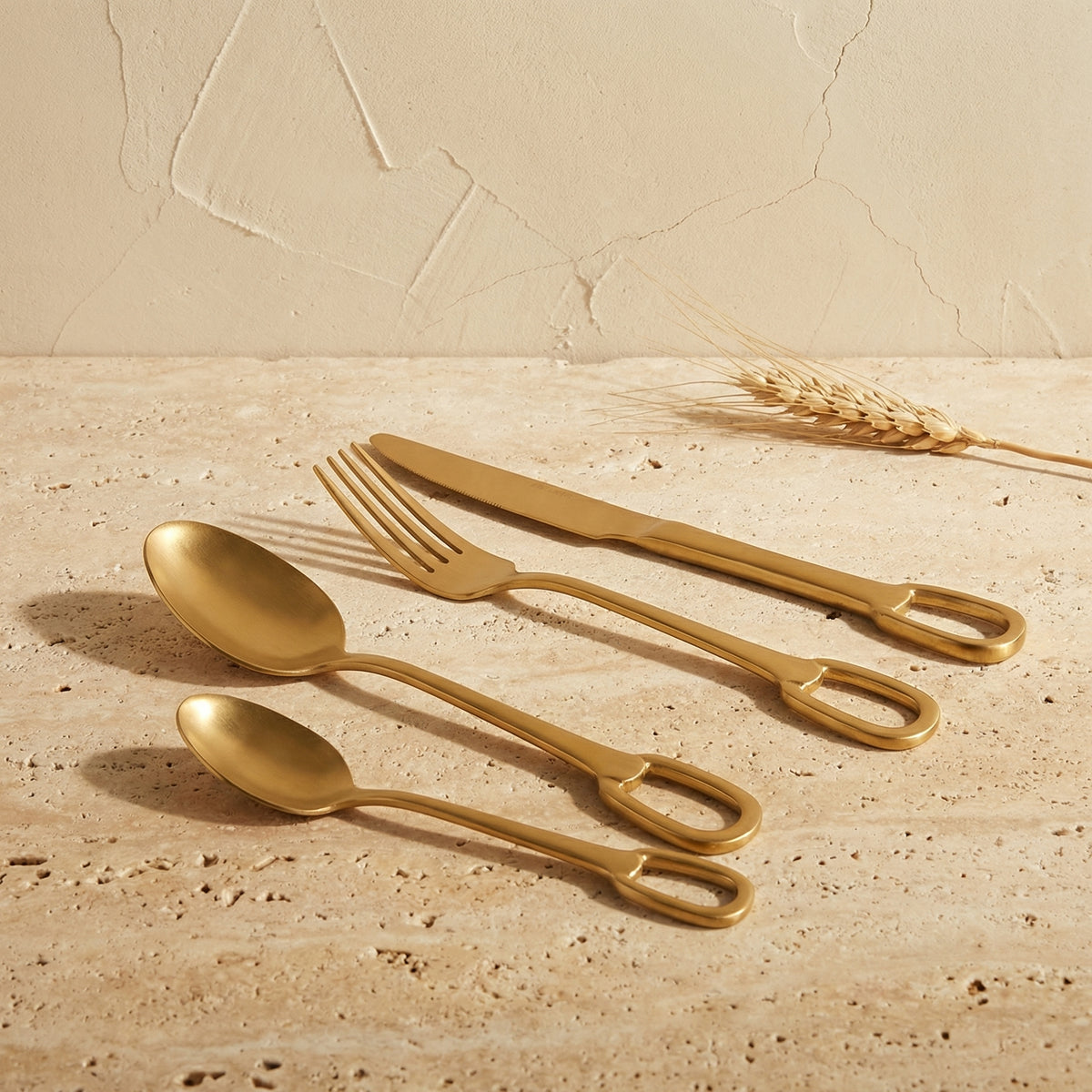 Ringlet Flatware Set 18/10 Stainless Steel with Ring Handle-Kitchen & Dining > Cutlery-casanuva-casanuva