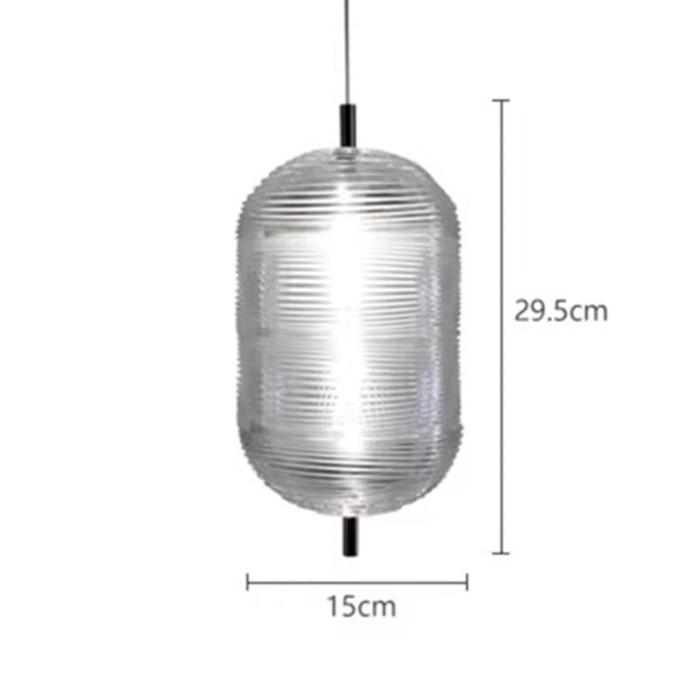 Ripple Pattern Glass LED Pendant Light-Lighting > Pendant Lights-casanuva-casanuva