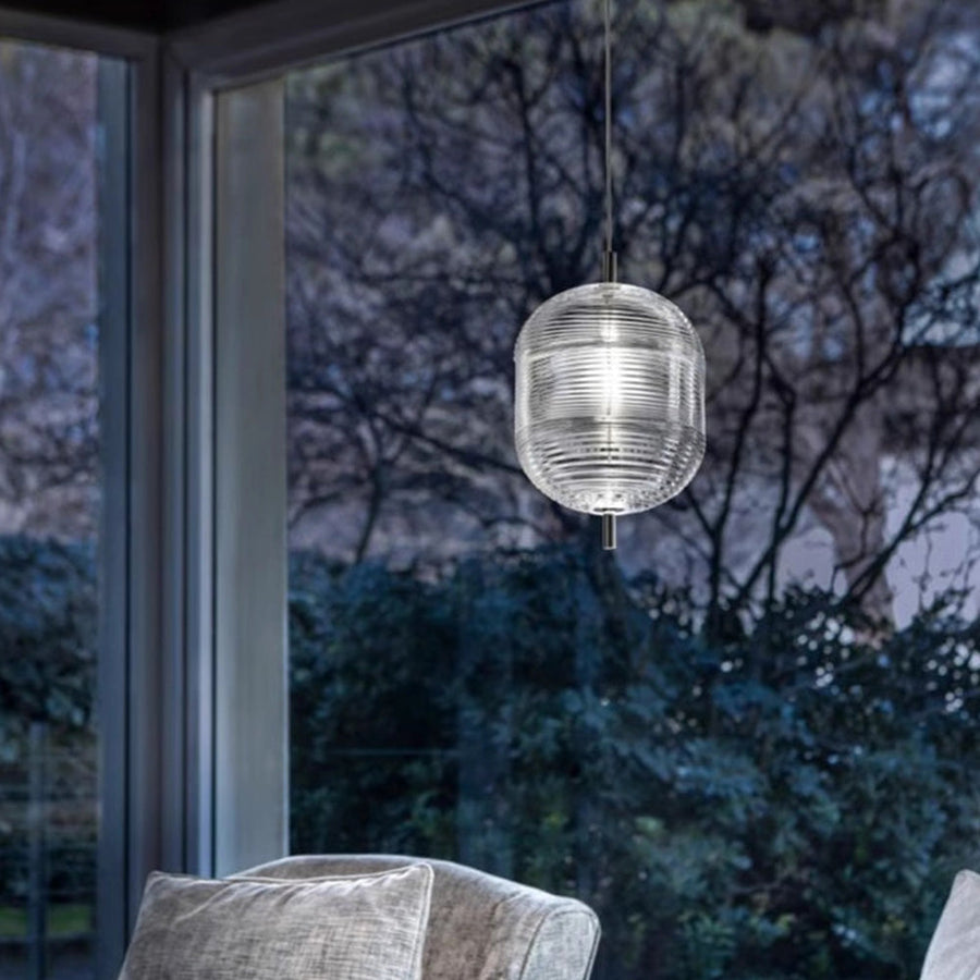 Ripple Pattern Glass LED Pendant Light-Lighting > Pendant Lights-casanuva-casanuva