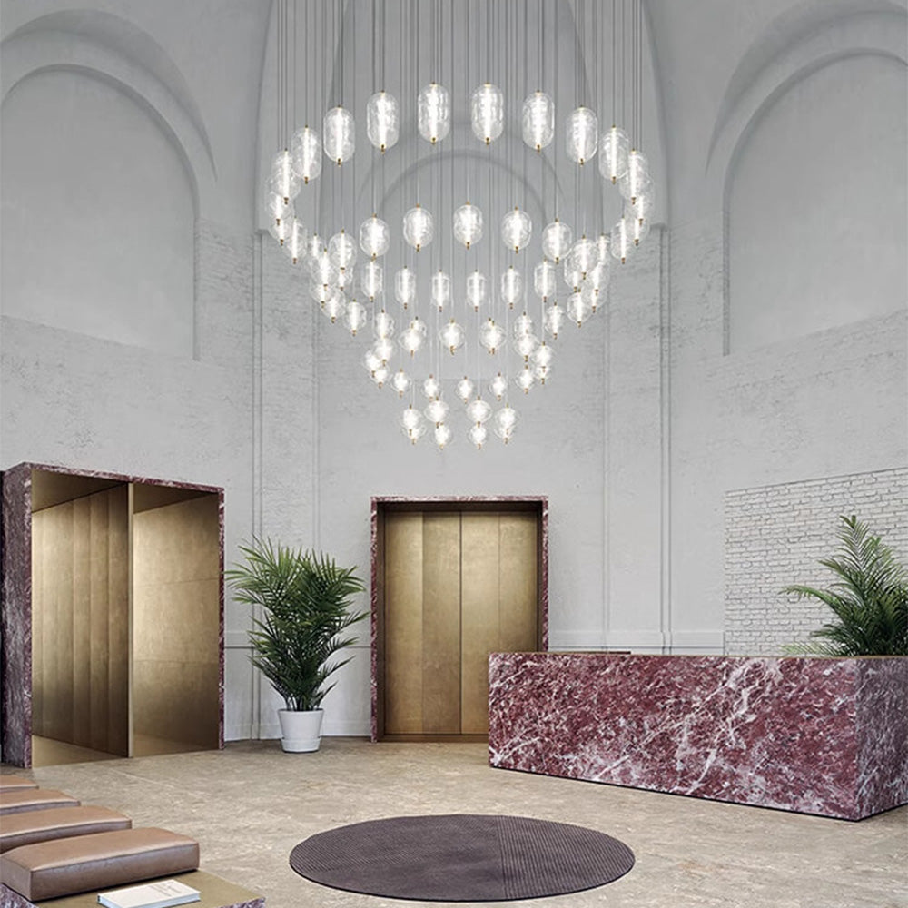 Ripple Pattern Glass LED Pendant Light-Lighting > Pendant Lights-casanuva-casanuva