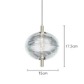 Ripple Pattern Glass LED Pendant Light-Lighting > Pendant Lights-casanuva-casanuva