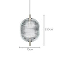 Ripple Pattern Glass LED Pendant Light-Lighting > Pendant Lights-casanuva-casanuva