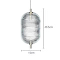 Ripple Pattern Glass LED Pendant Light-Lighting > Pendant Lights-casanuva-casanuva