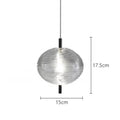 Ripple Pattern Glass LED Pendant Light-Lighting > Pendant Lights-casanuva-casanuva