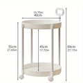 Rolling Side Table with Two Layers and Handle-Furniture > Side Tables-casanuva-casanuva