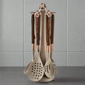 Rose Gold Kitchen Utensil Set 7-Piece with Stand-Kitchen & Dining > Cooking Utensils-casanuva-casanuva