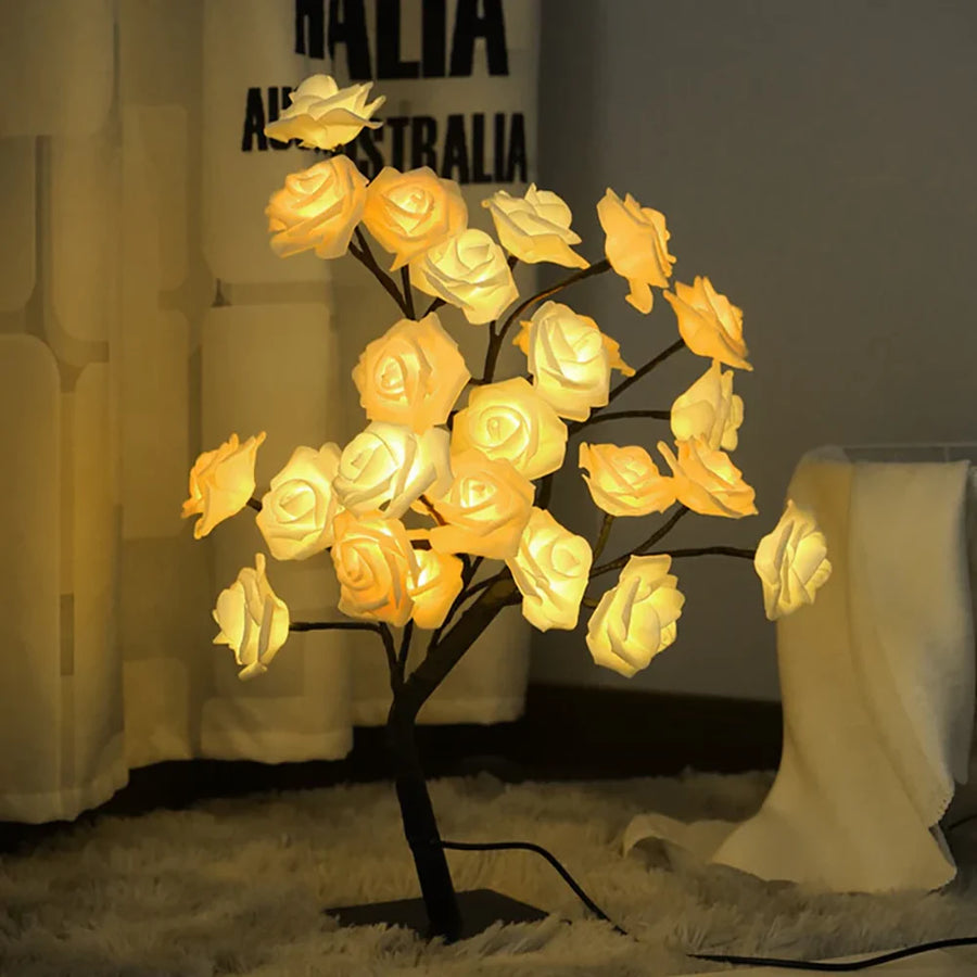 Rose Tree Floral Arrangement-Home Decor > Decorative Accessories-casanuva-casanuva