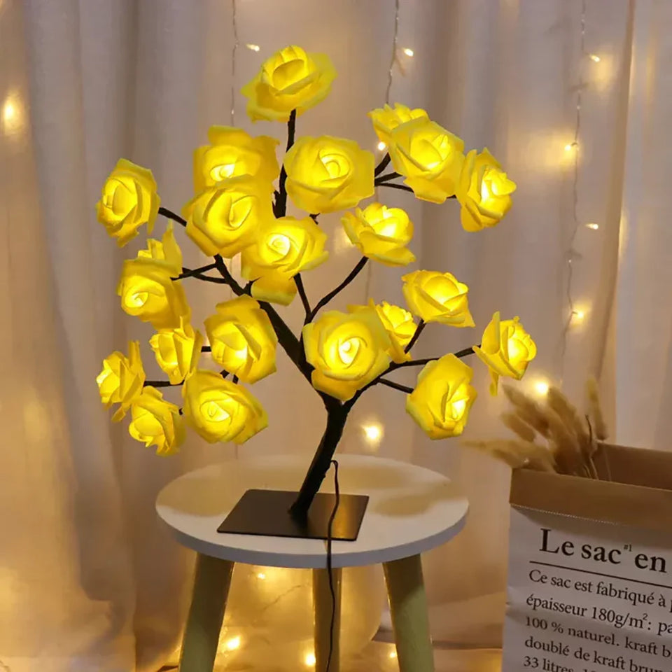 Rose Tree Floral Arrangement-Home Decor > Decorative Accessories-casanuva-casanuva