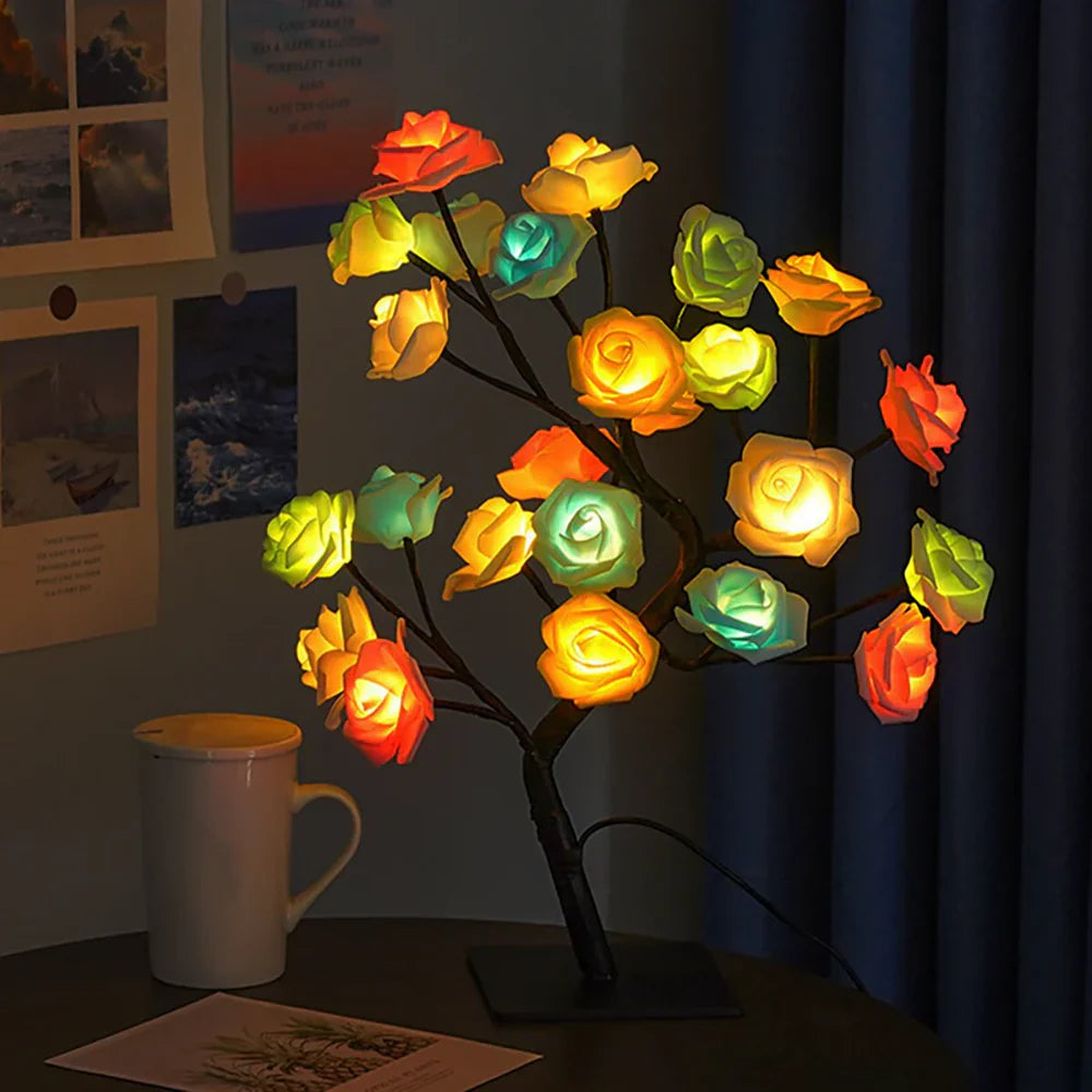 Rose Tree Floral Arrangement-Home Decor > Decorative Accessories-casanuva-Colorful-casanuva