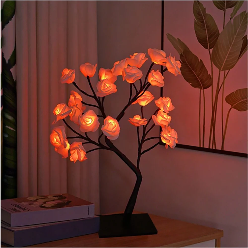 Rose Tree Floral Arrangement-Home Decor > Decorative Accessories-casanuva-Red-casanuva