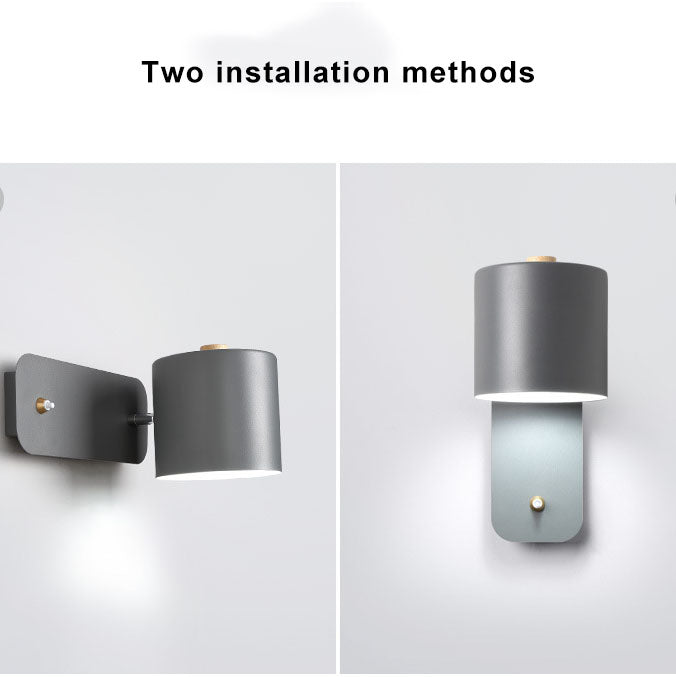 Rotatable Cylinder Wall Sconce 1-Light Nordic Style Lamp-Lighting > Wall Lights-casanuva-casanuva