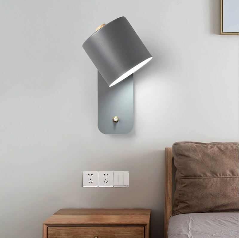 Rotatable Cylinder Wall Sconce 1-Light Nordic Style Lamp-Lighting > Wall Lights-casanuva-casanuva