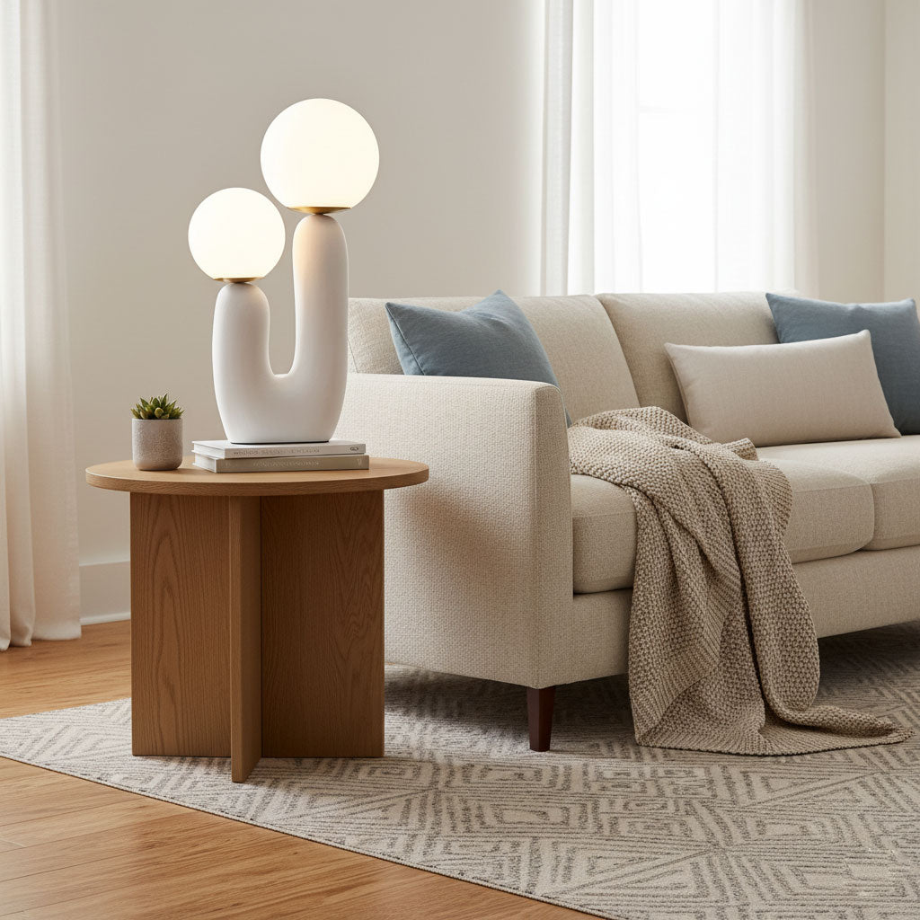 Rough Textured Table Lamp-Lighting > Table Lamps-casanuva-casanuva