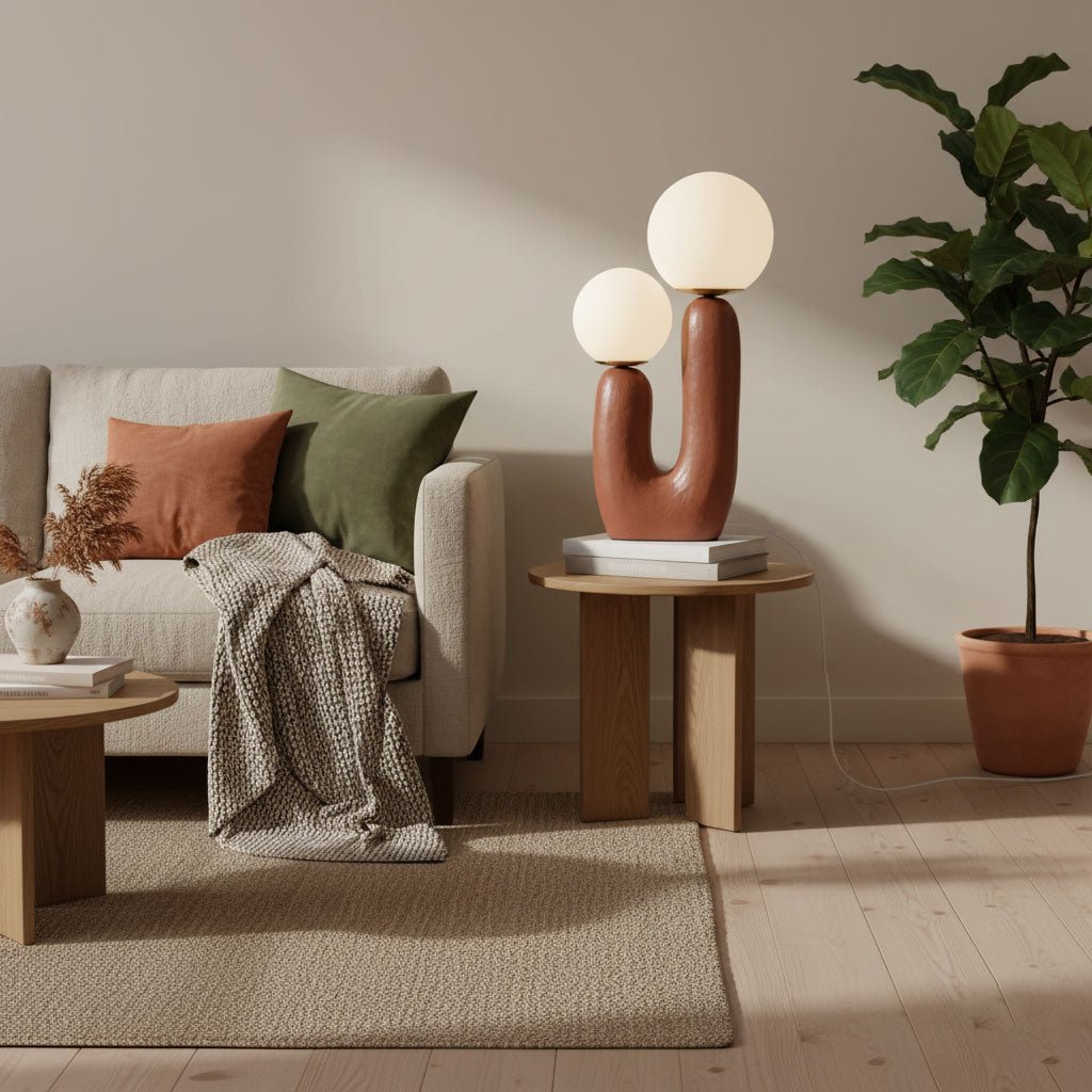 Rough Textured Table Lamp-Lighting > Table Lamps-casanuva-casanuva