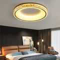 Round Acrylic Flush Mount Ceiling Light-Lighting > Ceiling Lights-casanuva-Gold-White Light-casanuva
