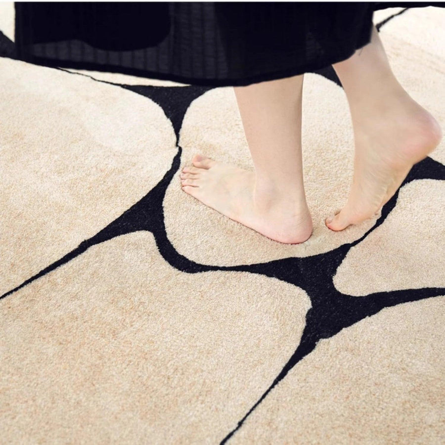 Round Carpet Soft Elegant Easy to Maintain French Style-Rugs & Mats > Area Rugs-casanuva-casanuva