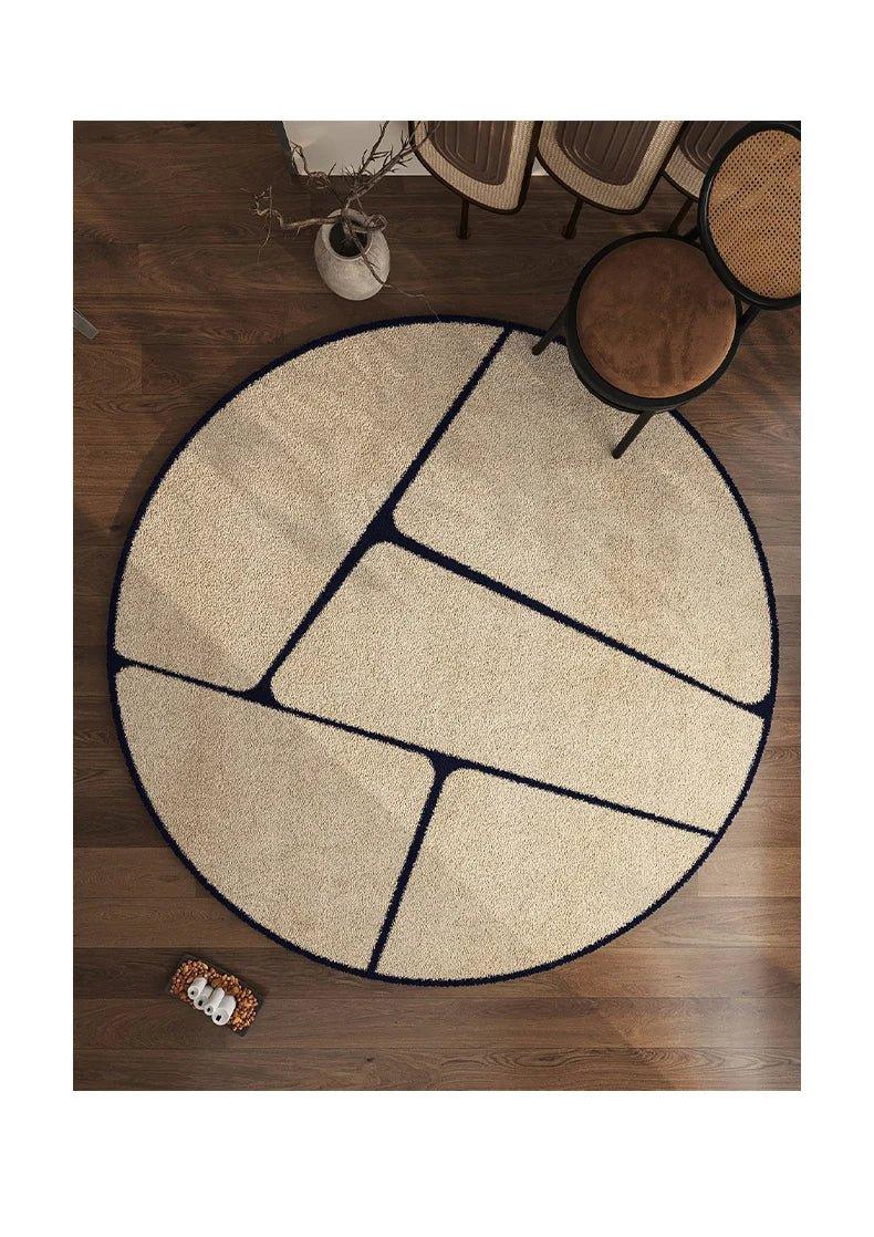 Round Carpet Soft Elegant Easy to Maintain French Style-Rugs & Mats > Area Rugs-casanuva-casanuva