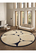 Round Carpet Soft Elegant Easy to Maintain French Style-Rugs & Mats > Area Rugs-casanuva-casanuva