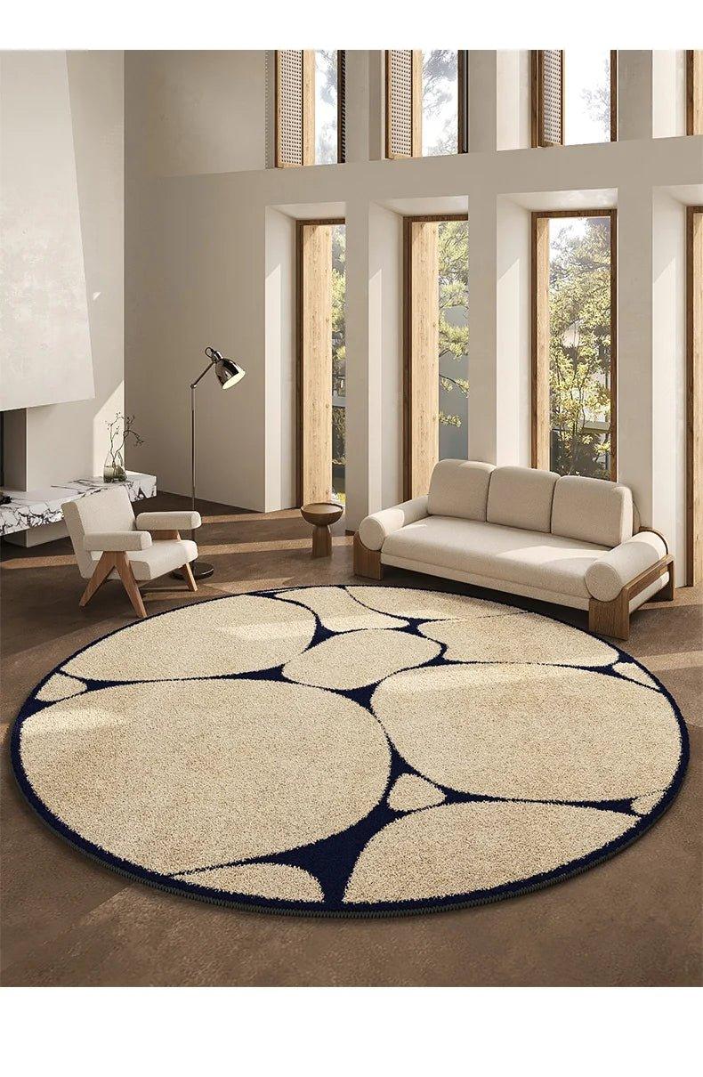 Round Carpet Soft Elegant Easy to Maintain French Style-Rugs & Mats > Area Rugs-casanuva-casanuva