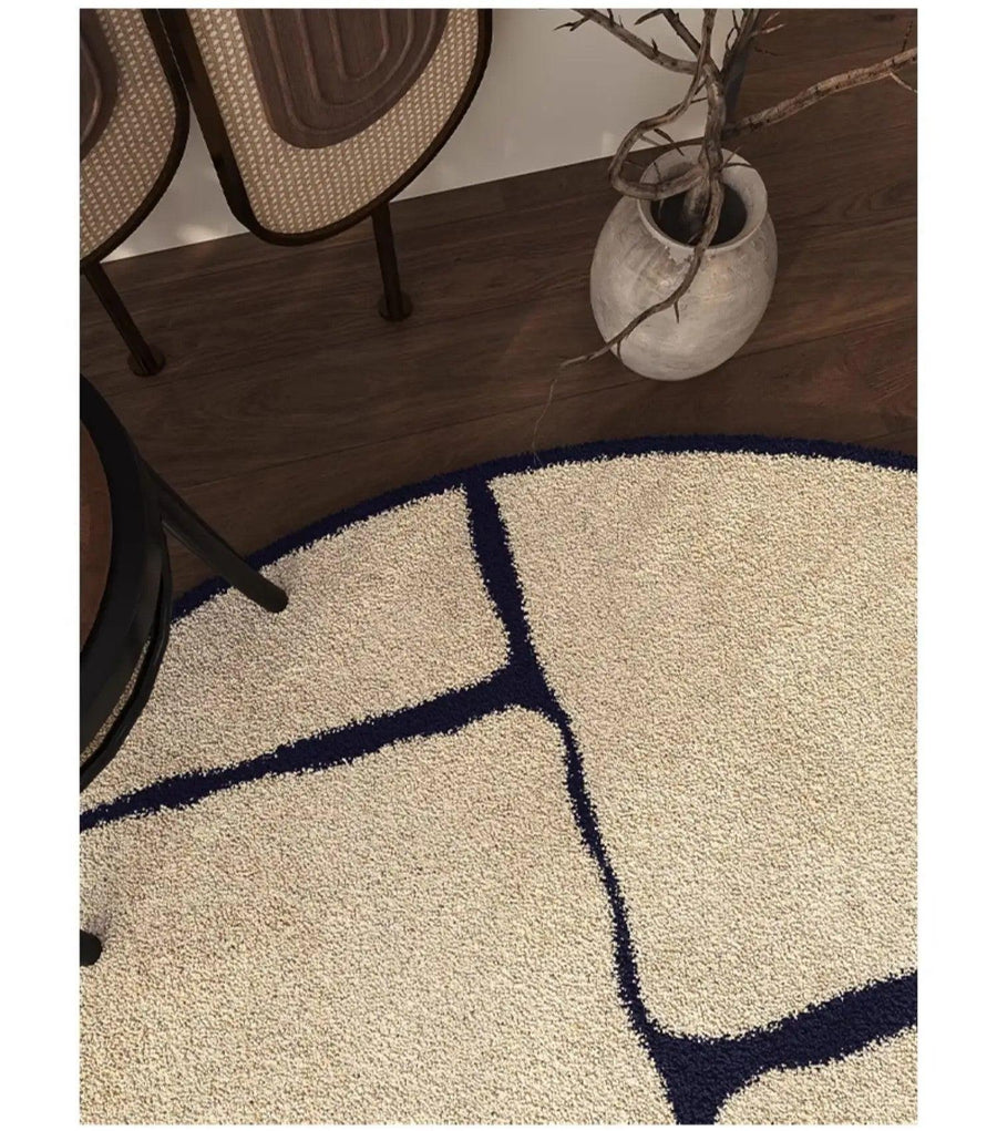 Round Carpet Soft Elegant Easy to Maintain French Style-Rugs & Mats > Area Rugs-casanuva-casanuva