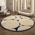 Round Carpet Soft Elegant Easy to Maintain French Style-Rugs & Mats > Area Rugs-casanuva-D-80 x 80 cm-casanuva