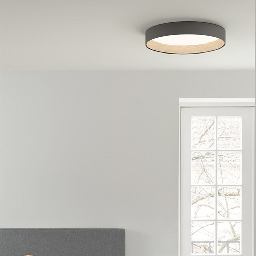 Round Ceiling Lamp Nordic Style-Lighting > Ceiling Lights-casanuva-Gray-Dimmable by remote contro-D40cm*H9cm-casanuva