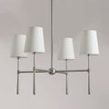 Round Chandelier Light Fixture-Lighting > Chandeliers & Pendant Lights-casanuva-4 heads 4 heads 71cmx44cm-Nickel color-casanuva