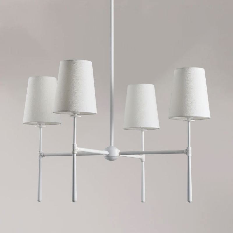 Round Chandelier Light Fixture-Lighting > Chandeliers & Pendant Lights-casanuva-4 heads 4 heads 71cmx44cm-White-casanuva