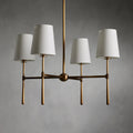 Round Chandelier Light Fixture-Lighting > Chandeliers & Pendant Lights-casanuva-4 heads 71cmx44cm-Brass-casanuva