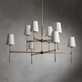 Round Chandelier Light Fixture-Lighting > Chandeliers & Pendant Lights-casanuva-4+4 heads 122cmx64cm-Brass-casanuva