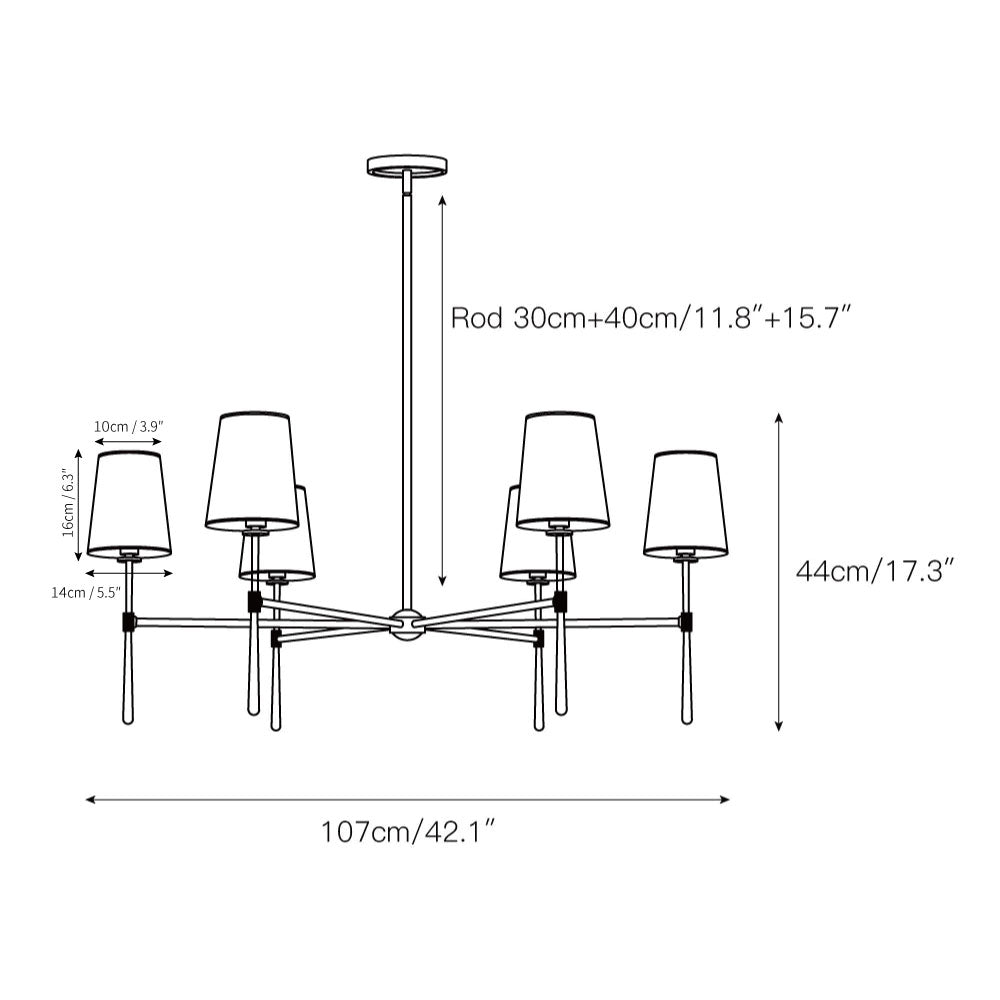 Round Chandelier Light Fixture-Lighting > Chandeliers & Pendant Lights-casanuva-casanuva