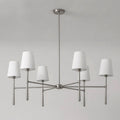 Round Chandelier Light Fixture-Lighting > Chandeliers & Pendant Lights-casanuva-6 heads 107cmx44cm-Nickel color-casanuva