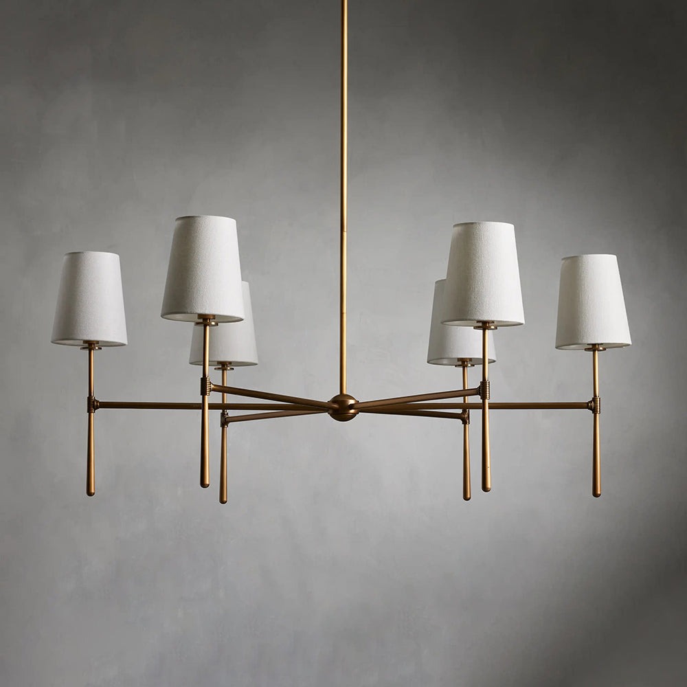 Round Chandelier Light Fixture-Lighting > Chandeliers & Pendant Lights-casanuva-6 heads 6 heads 107cmx44c-Brass-casanuva